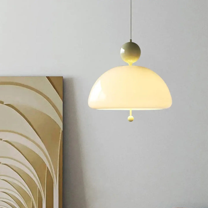 Suspension luminaire moderne en verre opalin élégant