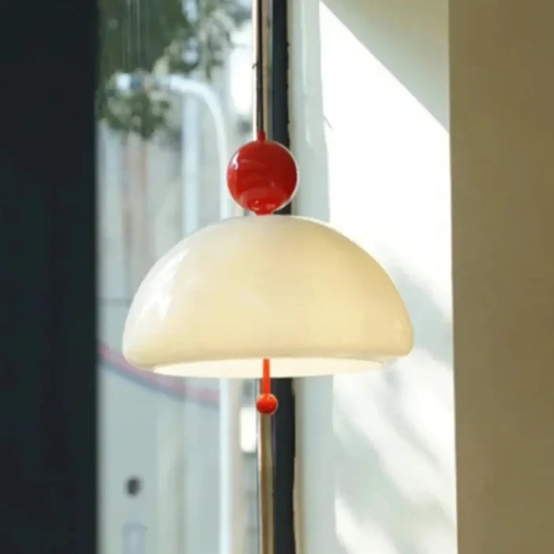 Suspension luminaire moderne en verre opalin élégant