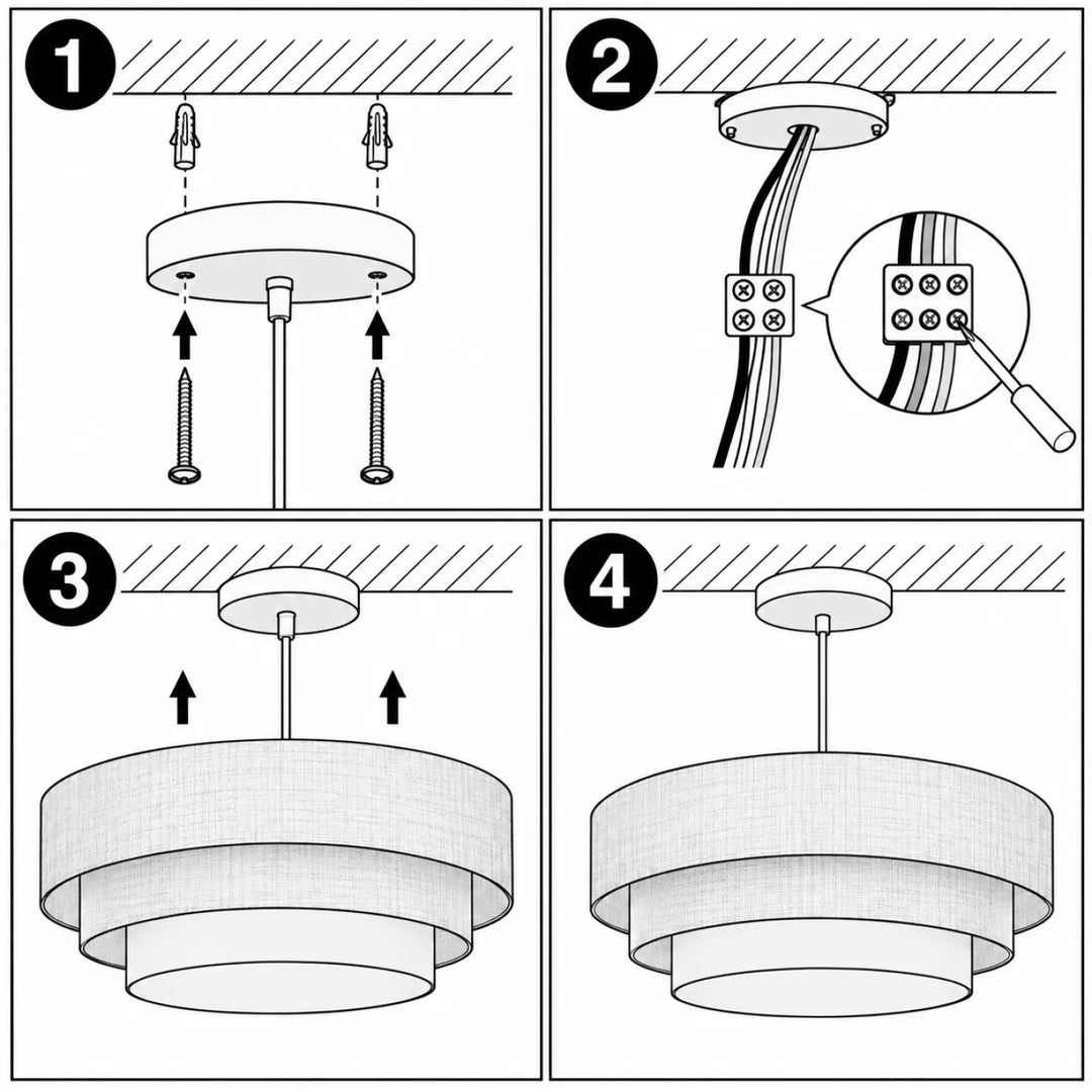 Suspension luminaire moderne triniti boho elegant beige avec abat-jour en tissu texturé et cadre métallique élégant