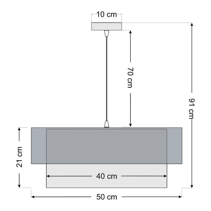 Suspension Luminaire | DUO (Noir/Doré)