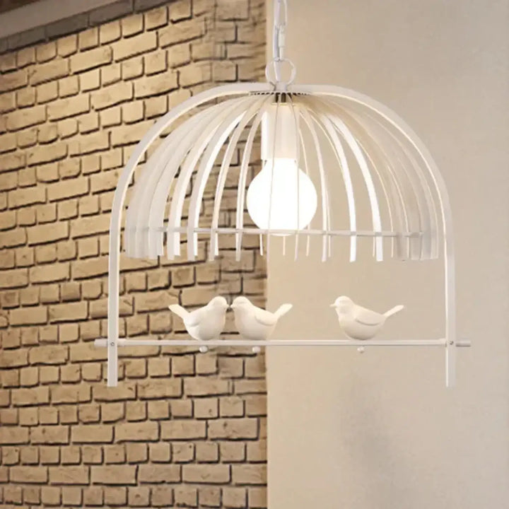 Suspension luminaire originale style cage à oiseaux scandinave