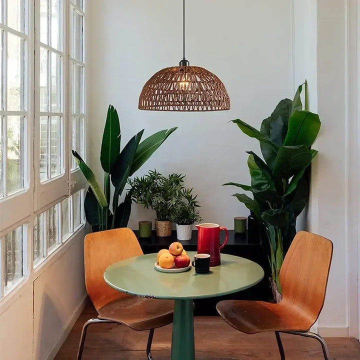 Suspension luminaire en osier pour ambiance zen et naturelle