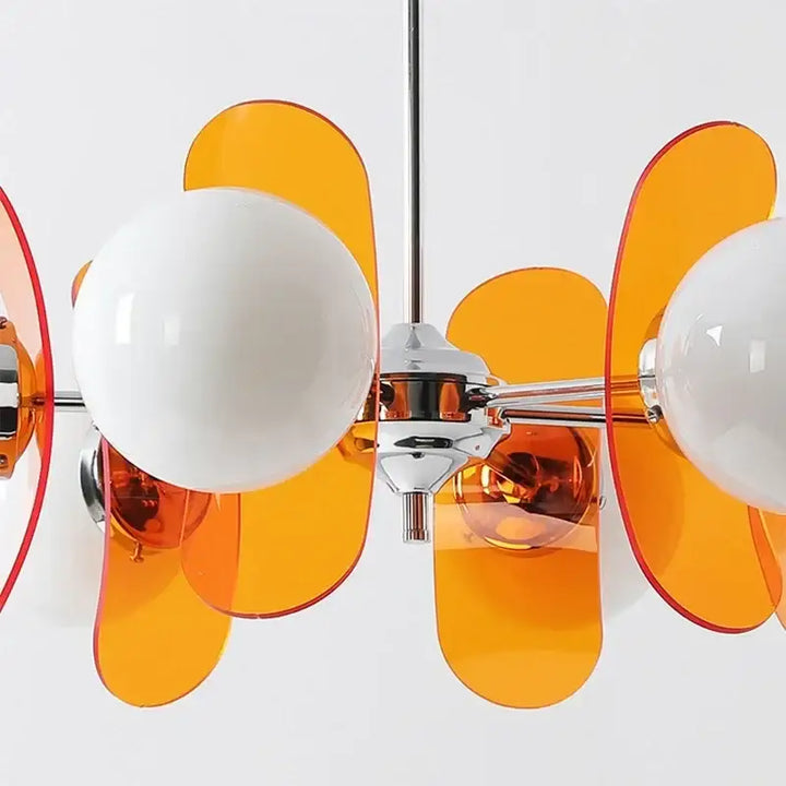 Suspension luminaire rétro à globes et courbé

