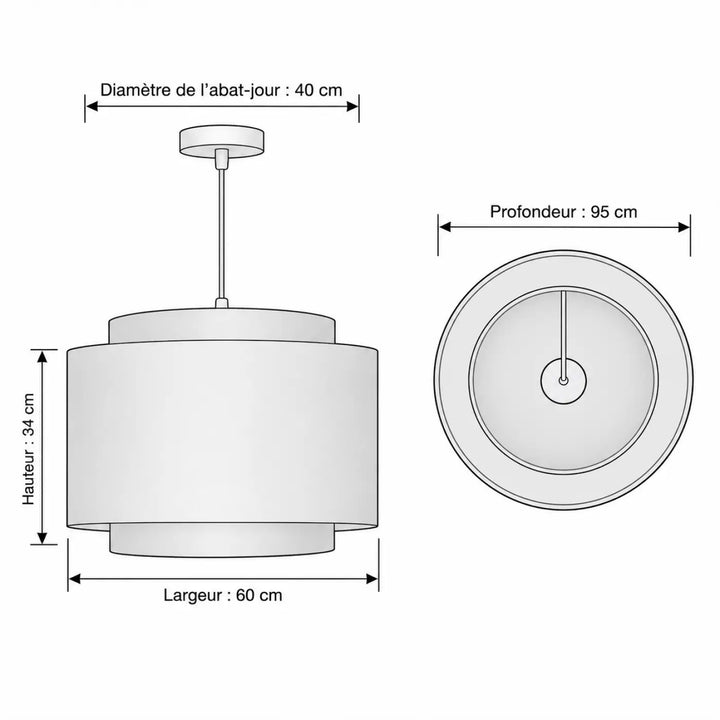 Suspension luminaire doblo jasmin en rose poudré avec finition métallique et design en étages pour un confort visuel velours moderne