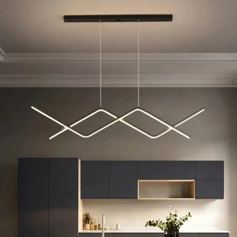 Suspension Luminaire Salon Barres Lumineuses Acrylique