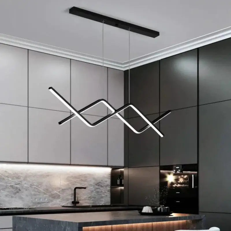 Suspension Luminaire Salon Barres Lumineuses Acrylique