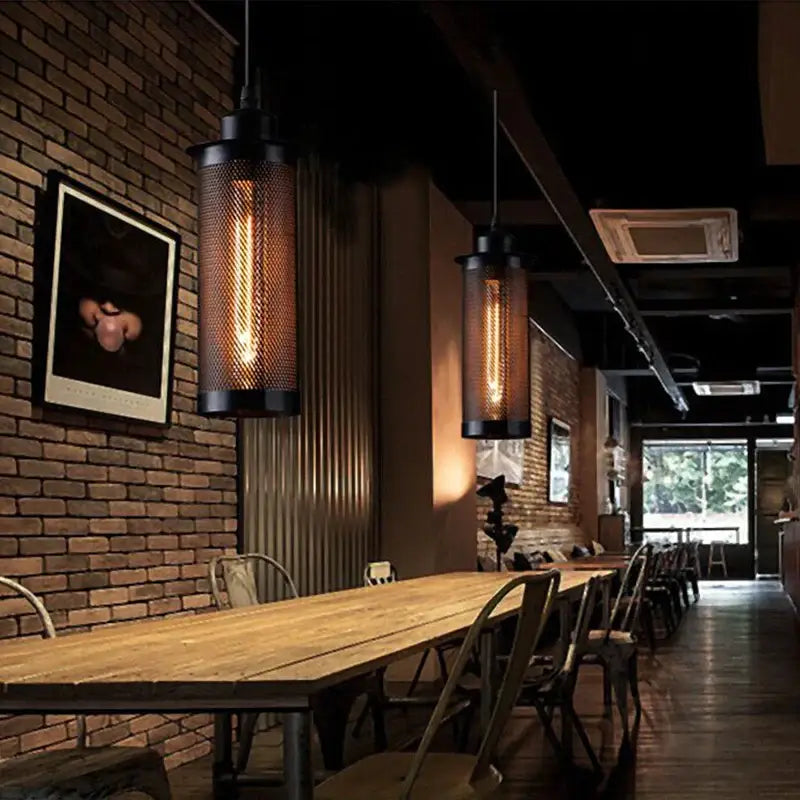 Suspension luminaire au style industriel design vintage