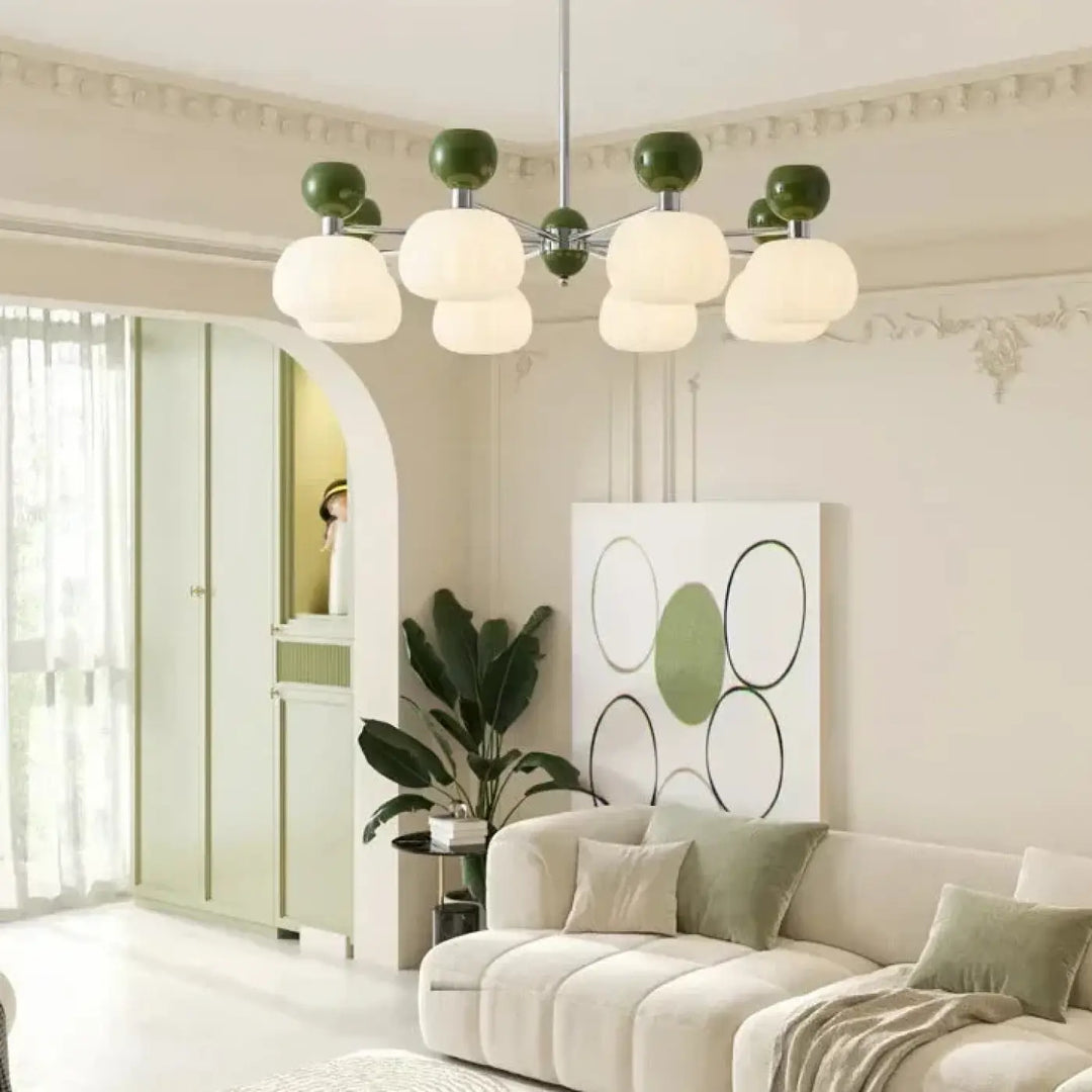 Suspension têtes moderne vert design écologique élan
