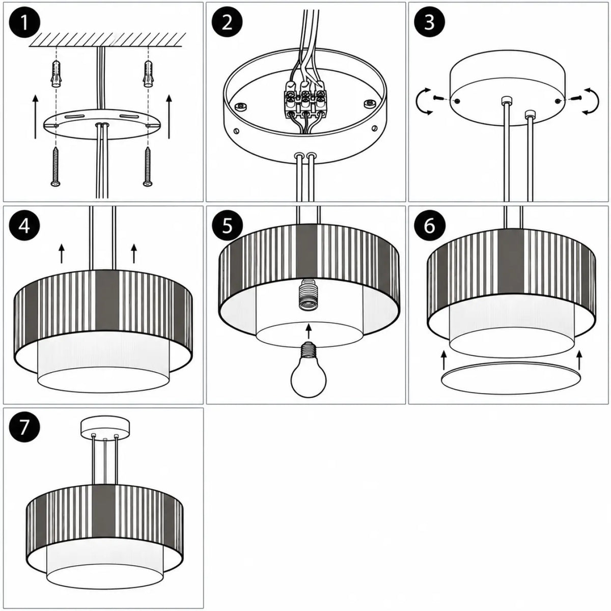 Schéma d'installation du luminaire