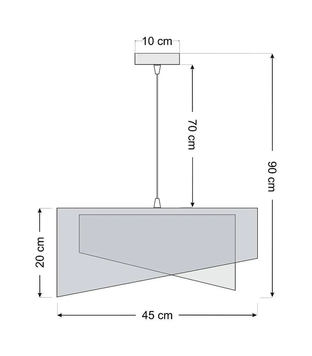 Suspension Luminaire (Vieux Rose/Gris Clair)