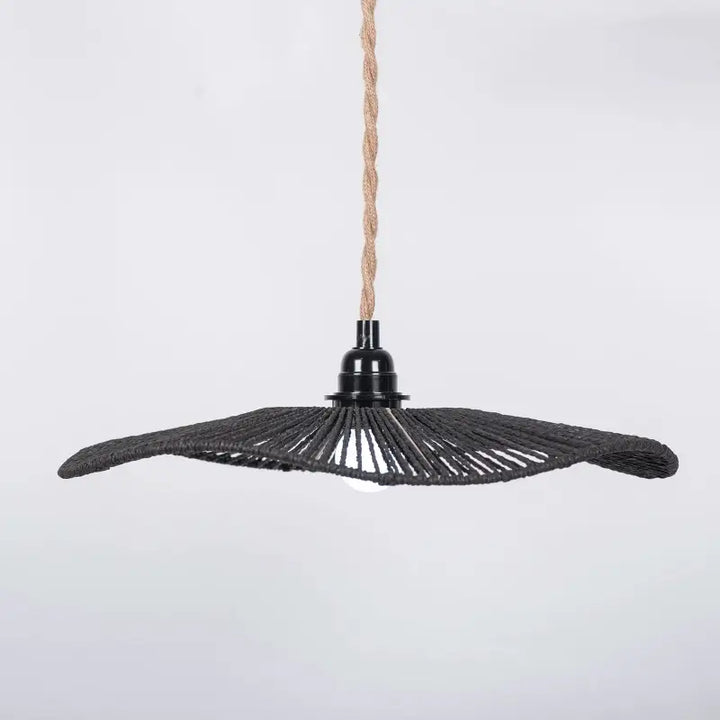 Suspension luminaire tressé naturel design moderne beige