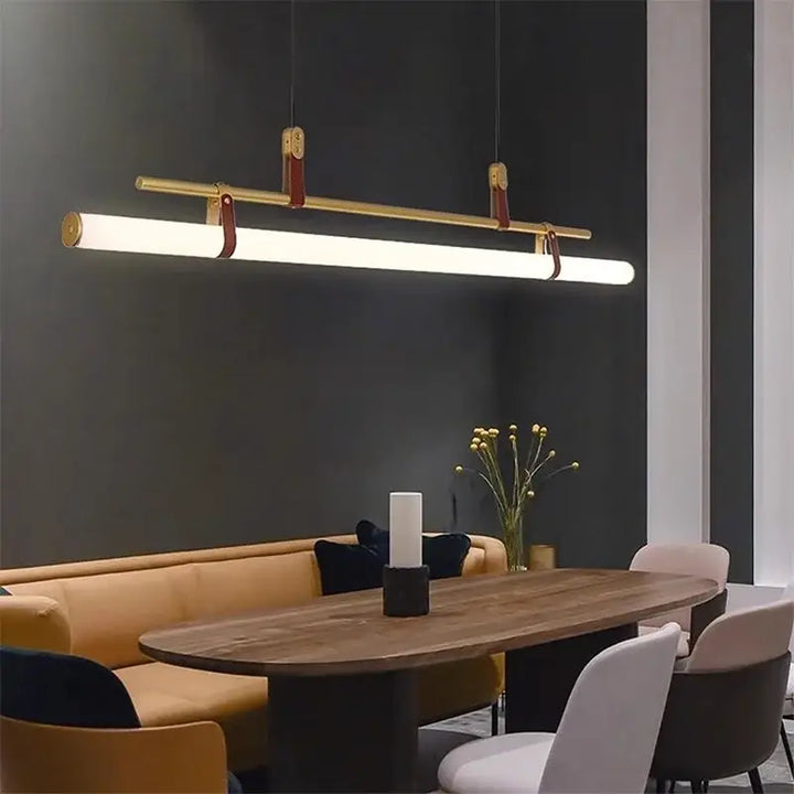 Suspension luminaire tube LED style industriel moderne

