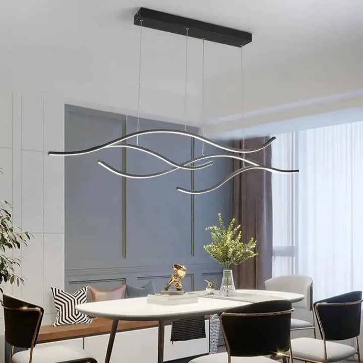Suspension Luminaire Vague en Acrylique Élégant