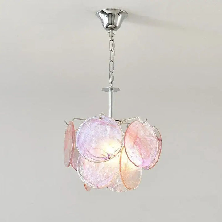 Suspension luminaire en verre colorée et au style élégant