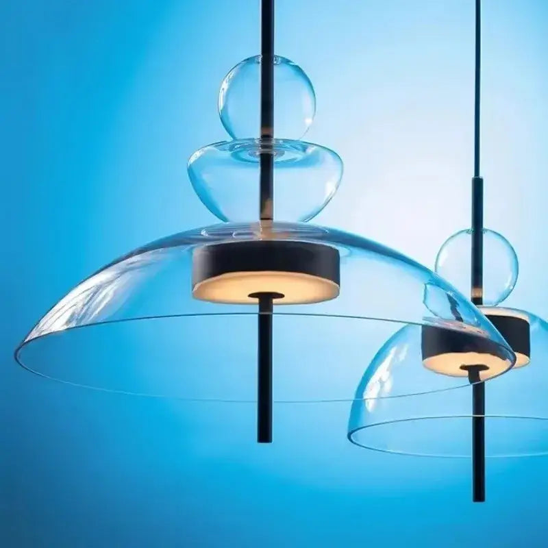 Suspension luminaire en verre au design nordique scandinave