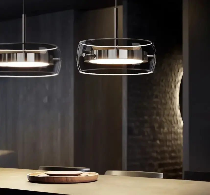 Suspension Luminaire Verre Fumé Design Moderne Raffiné

