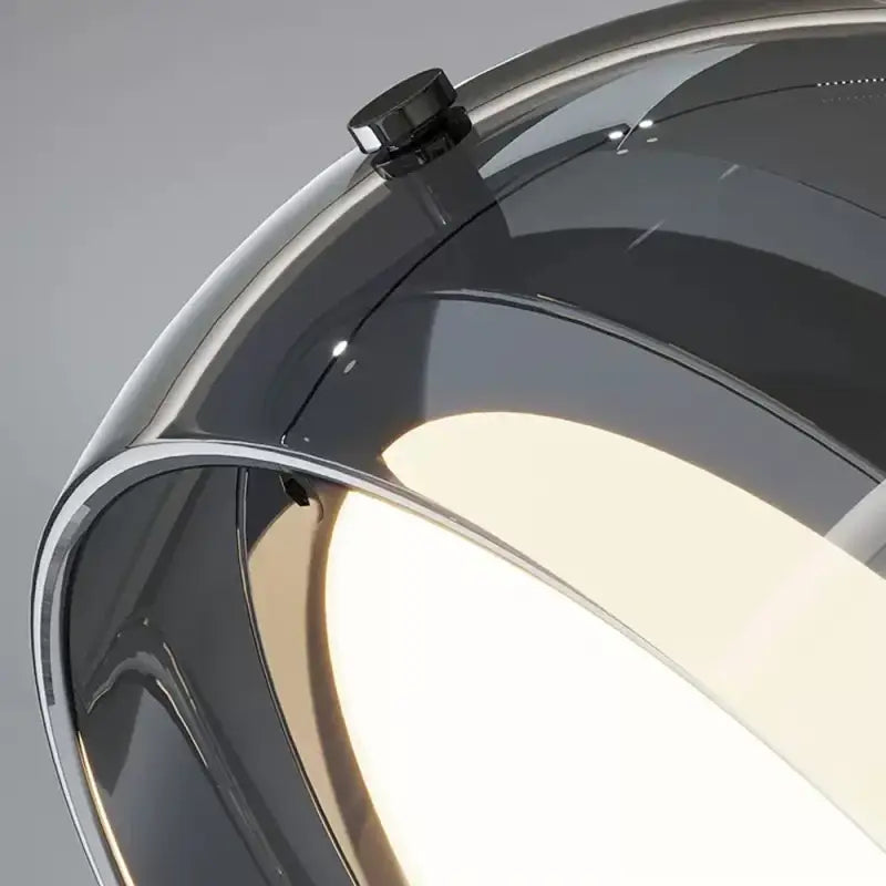 Suspension Luminaire Verre Fumé Design Moderne Raffiné

