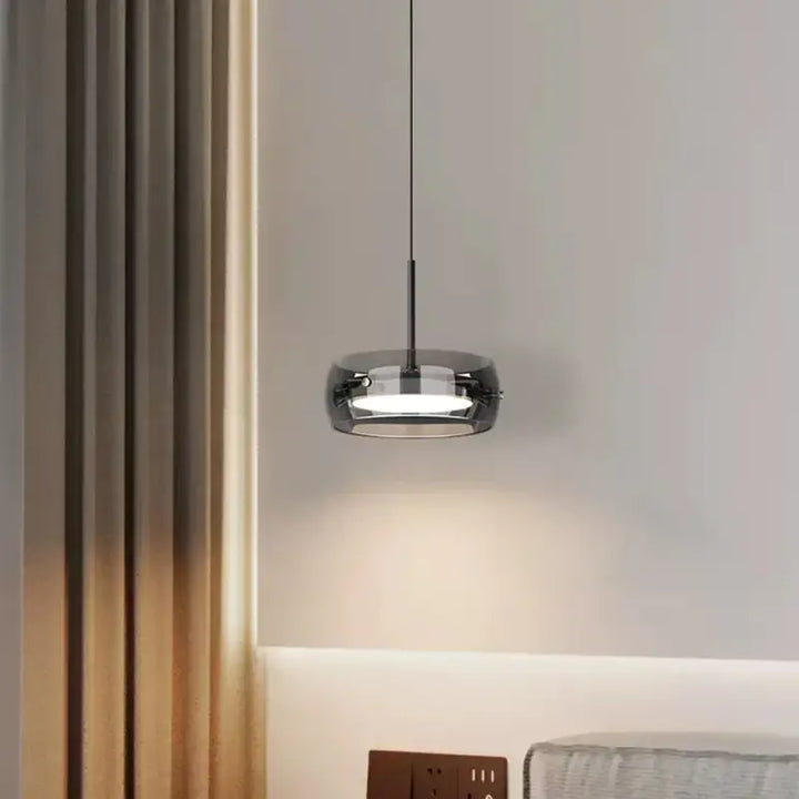Suspension Luminaire Verre Fumé Design Moderne Raffiné

