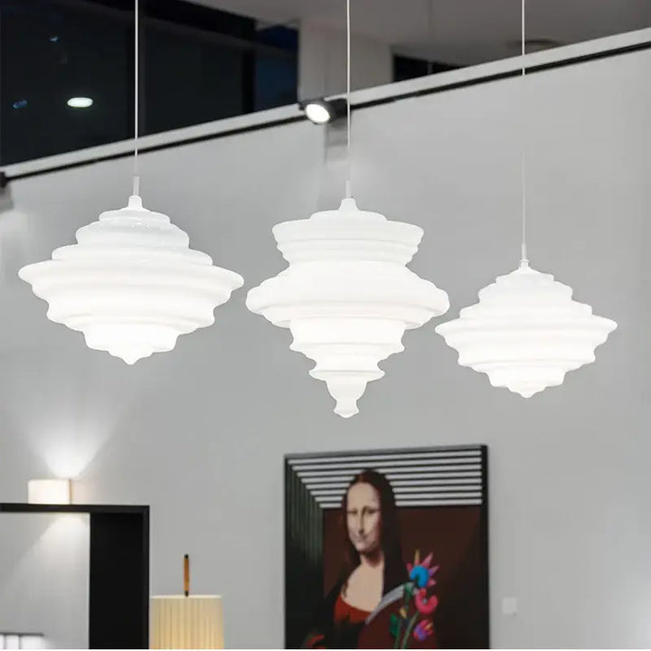 Suspension luminaire en verre style art déco élégant