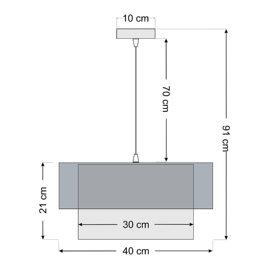 Suspension Luminaire | Duo (Vert Foncé/Argent)