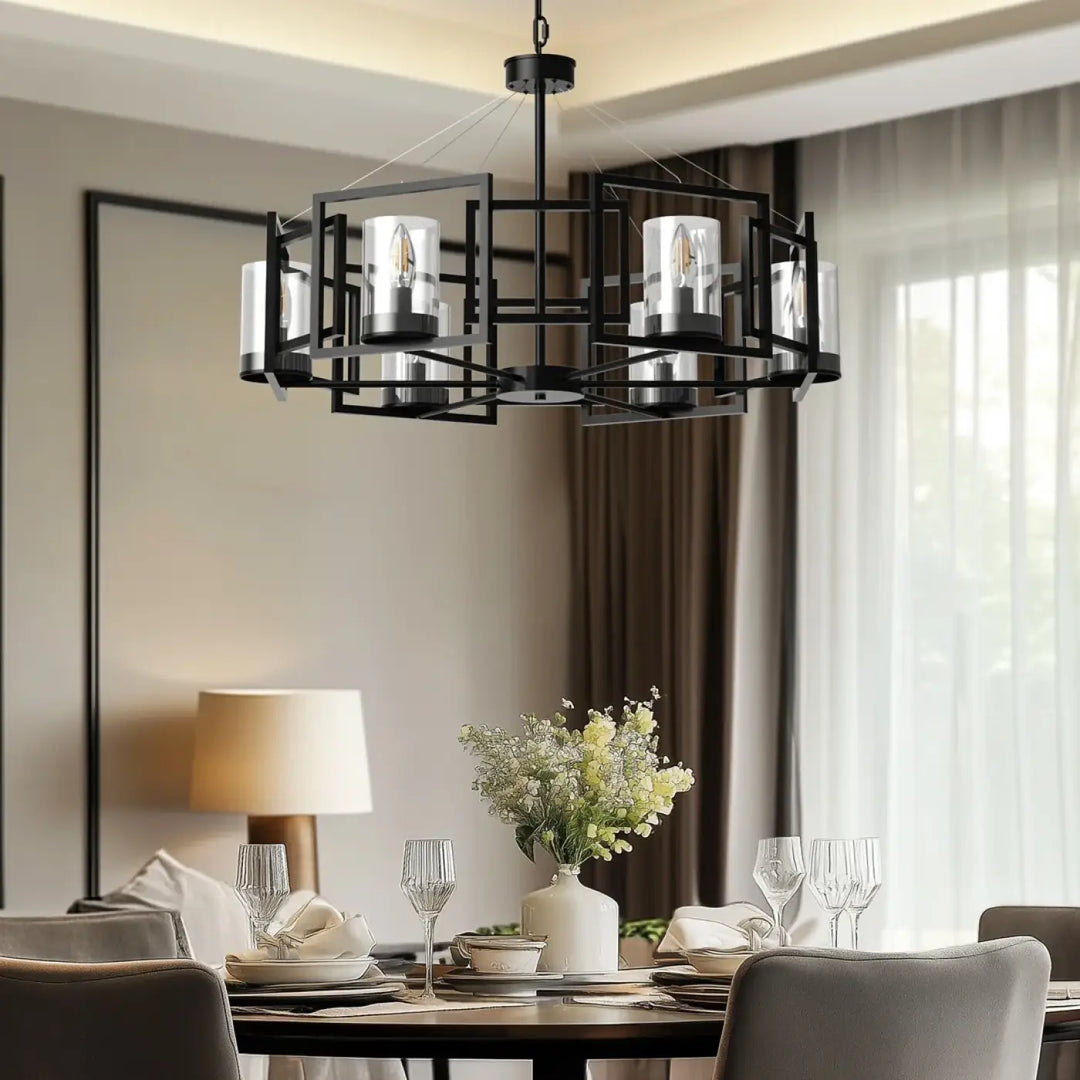 Suspension luminaire design vintage en métal avec éclairage led