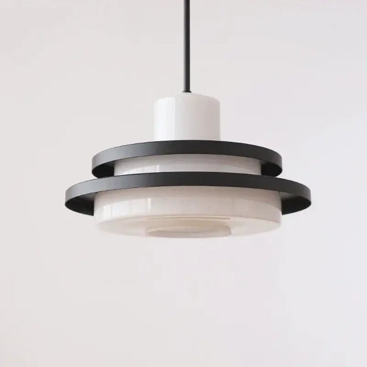 Suspension luminaire vintage scandinave rouge noir ou rouge