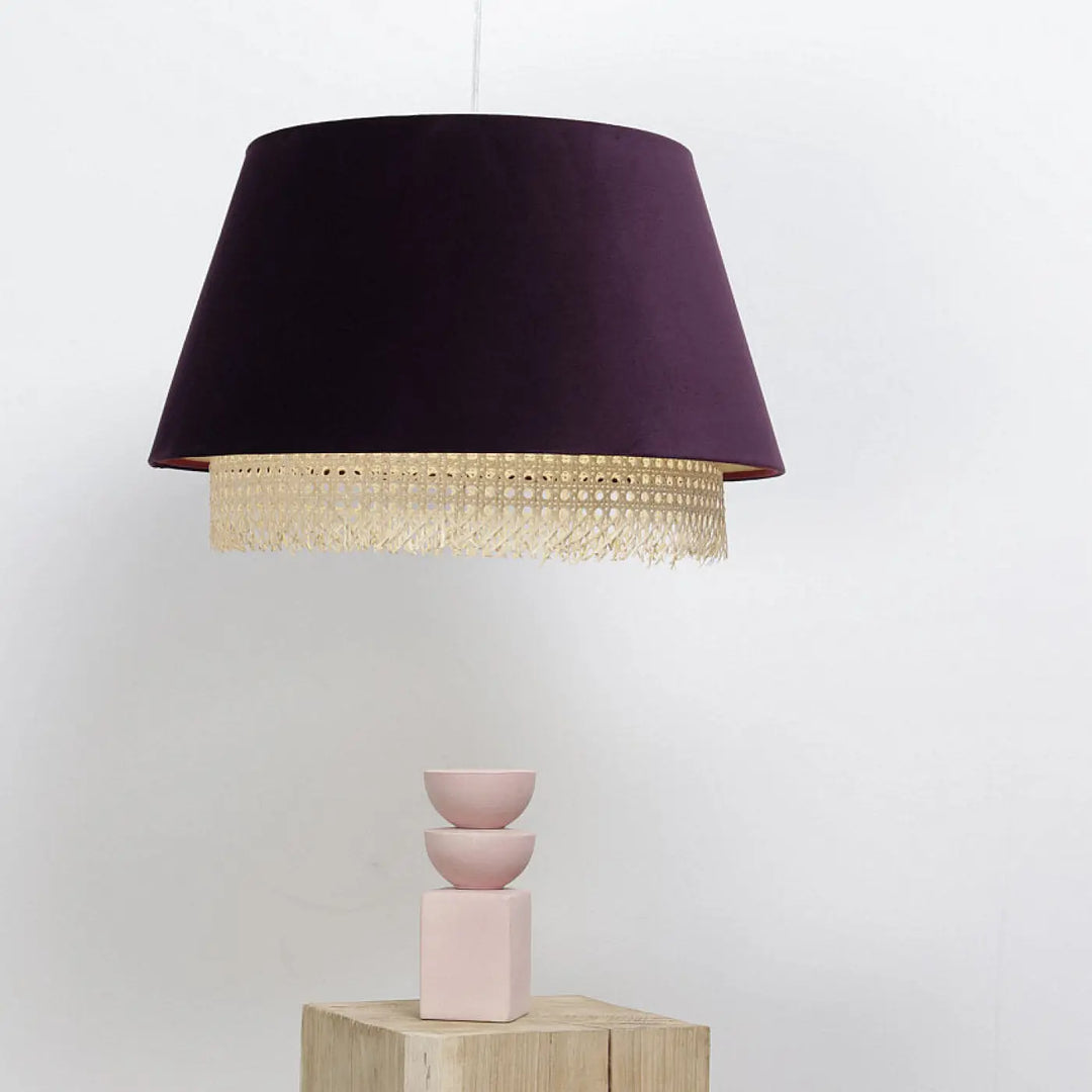 Suspension Luminaire | SENSEI RATTAN (VIOLET)