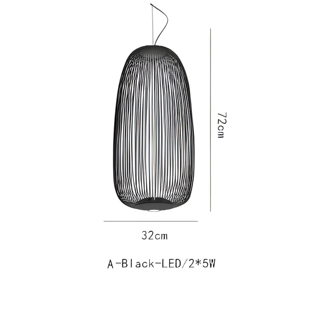 Suspension métal noir ou blanc contemporain décor chic