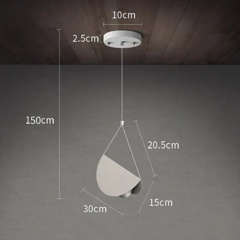 Suspension moderne blanche design origami lumineux