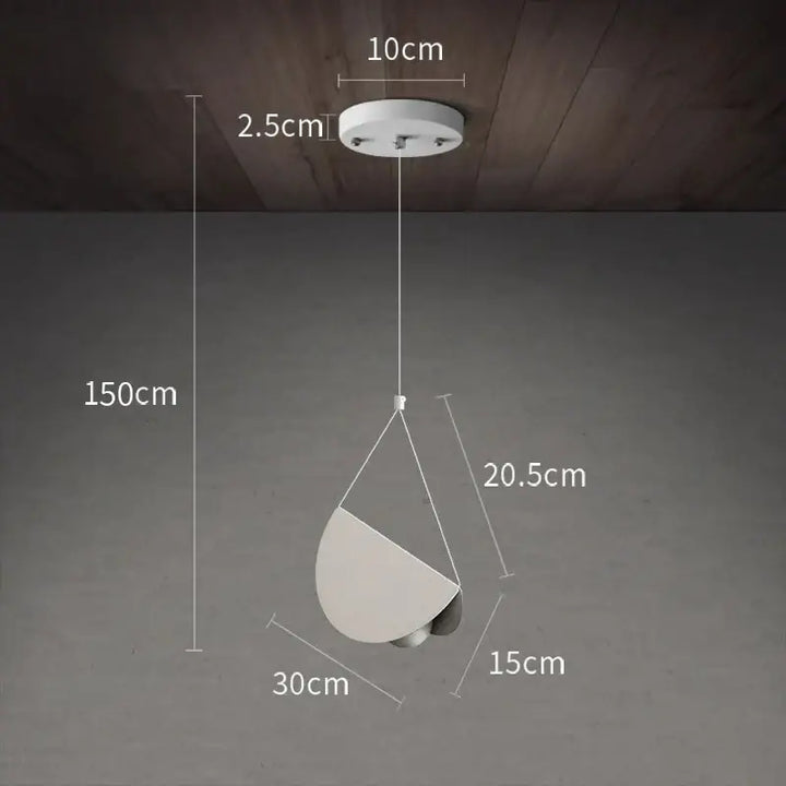 Suspension moderne blanche design origami lumineux