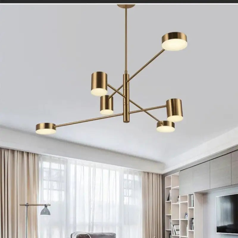 Suspension moderne à bras multiples et spots LED