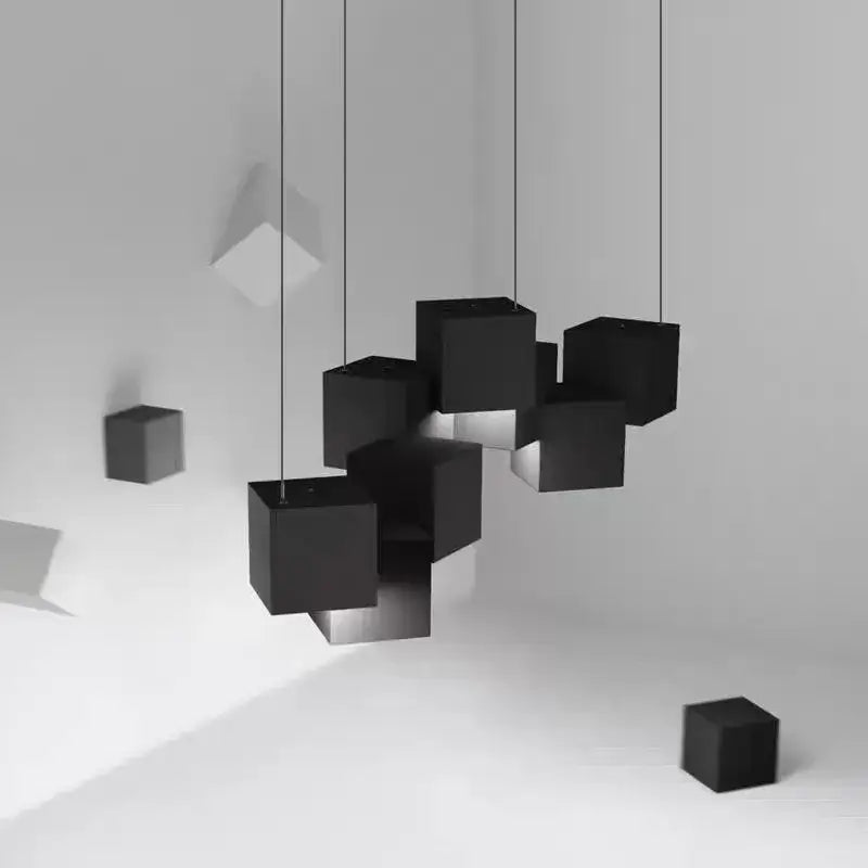 Suspension Moderne Cubes Design Géométrique Épuré