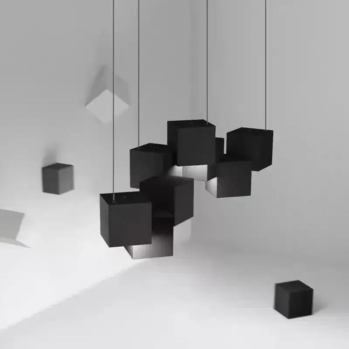 Suspension Moderne Cubes Design Géométrique Épuré