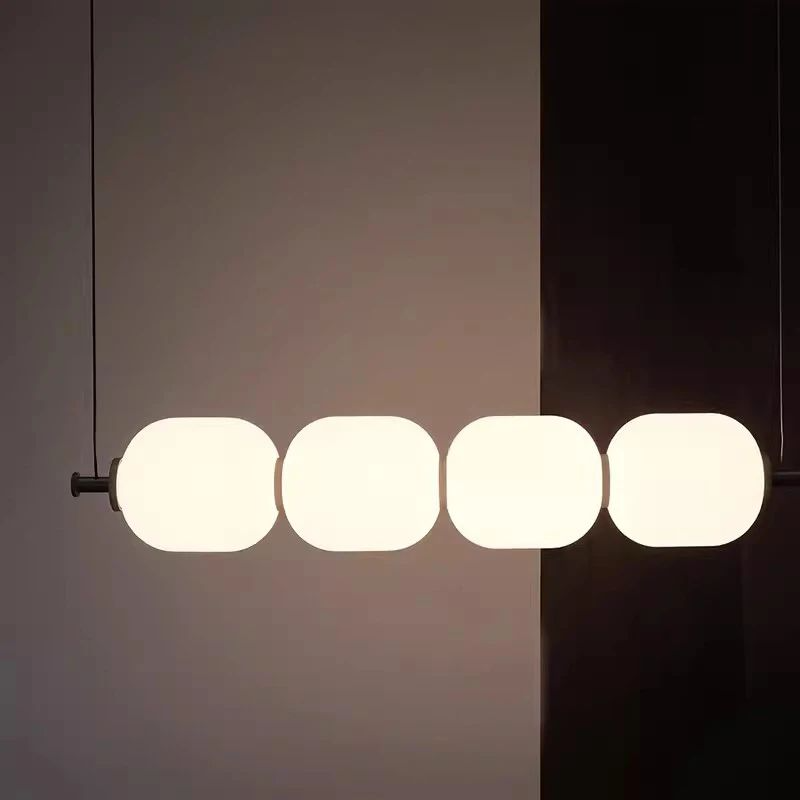 Suspension Moderne Globes Plastique Opalin Style Minimaliste
