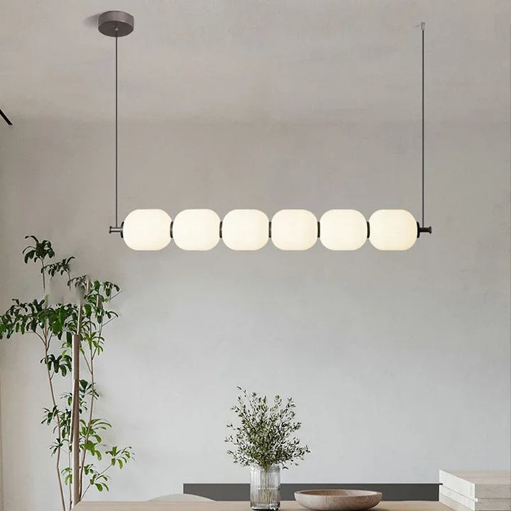 Suspension Moderne Globes Plastique Opalin Style Minimaliste Blanc