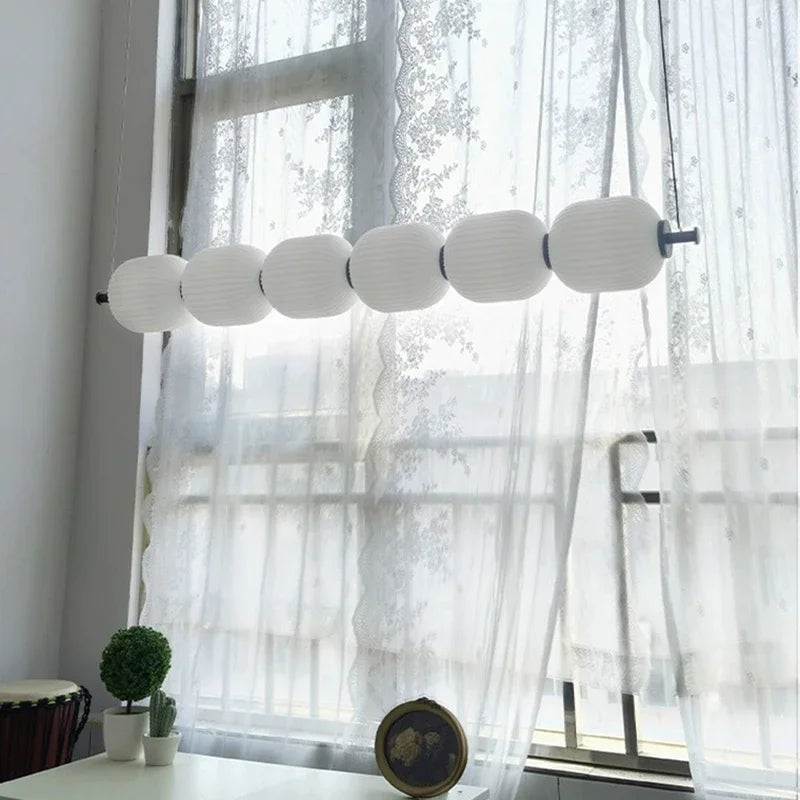 Suspension Moderne Globes Plastique Opalin Style Minimaliste Blanc