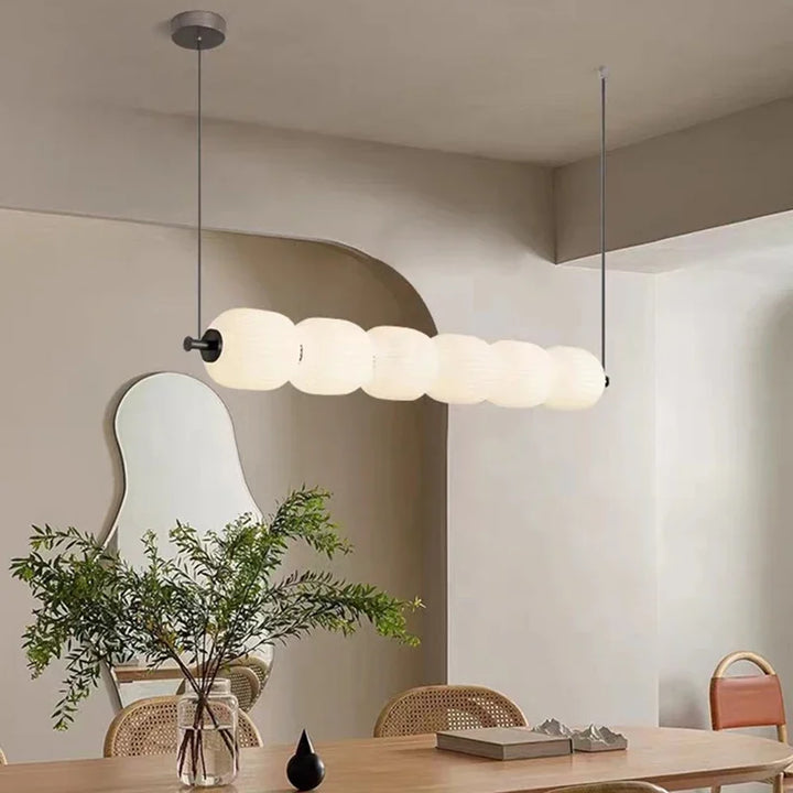 Suspension Moderne Globes Plastique Opalin Style Minimaliste Blanc