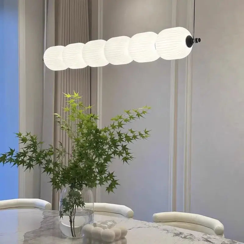 Suspension Moderne Globes Plastique Opalin Style Minimaliste Blanc