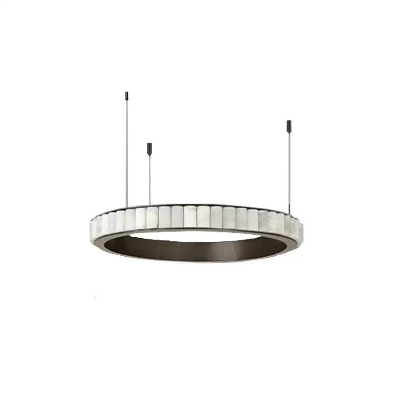 Suspension moderne led design marbre et acier élégance
