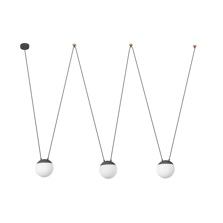 Suspension Mine Space 3L polycarbonate gris foncé de Faro Barcelona
