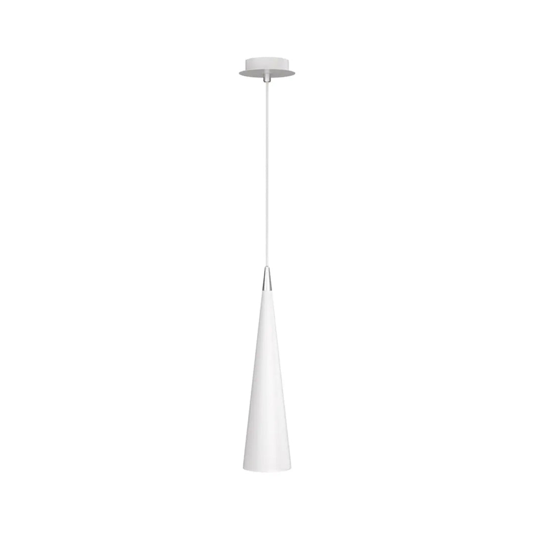 Suspension luminaire nevill cône étroit en acier noir avec design minimaliste et surface mate lisse