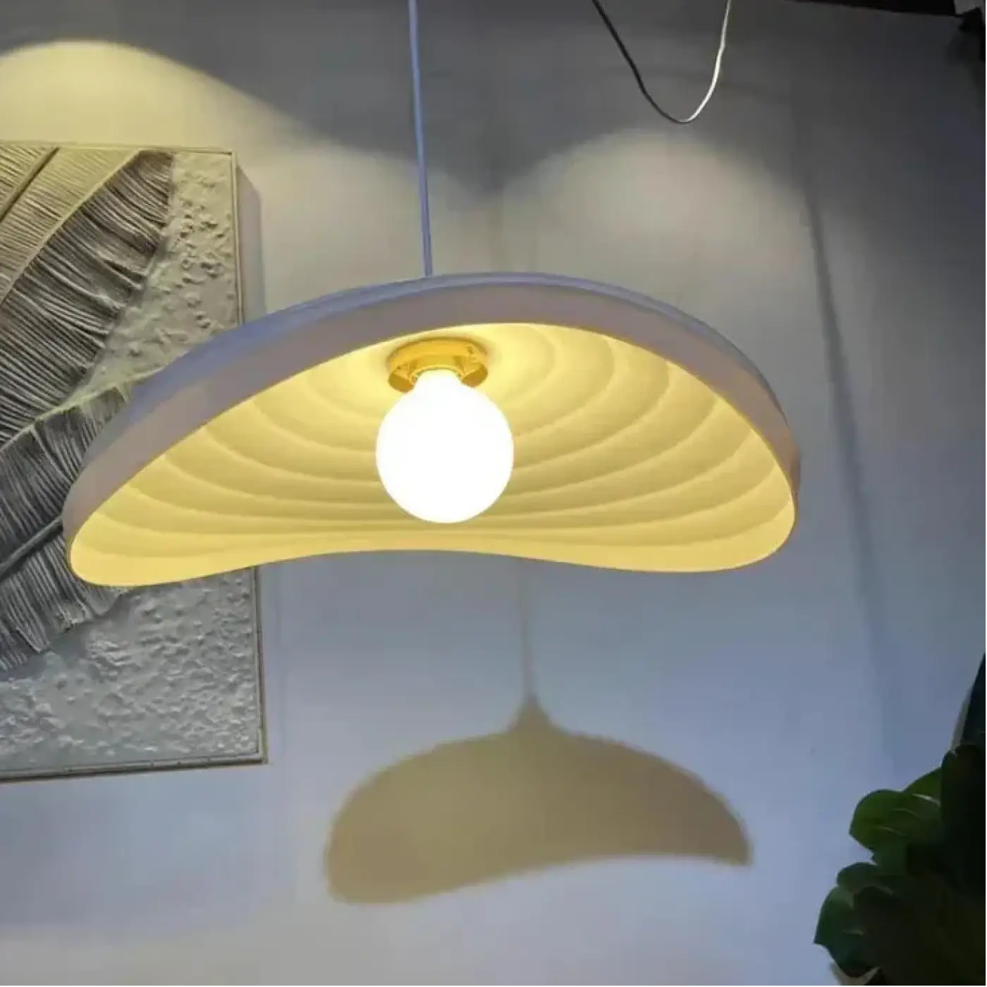 Suspension blanche 3 lampes design organique 80 cm NOXIS | Leroy Merlin