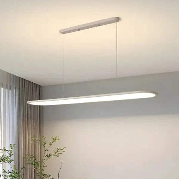 Suspension Ovale Minimaliste À LED Pour Intérieur Moderne Épuré

