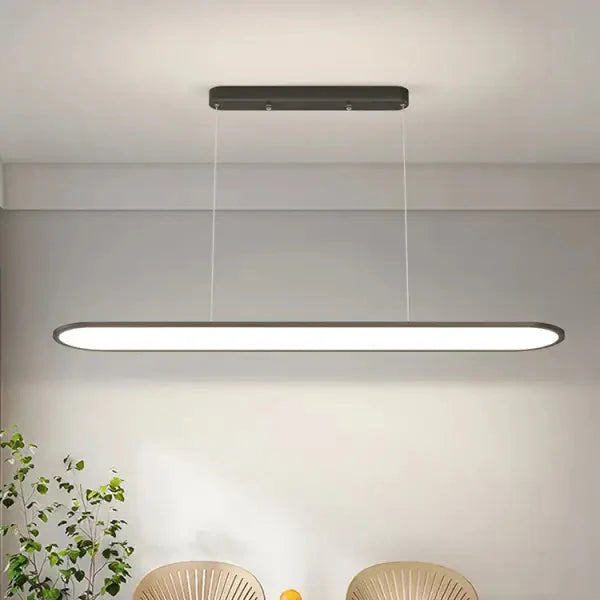 Suspension Ovale Minimaliste À LED Pour Intérieur Moderne Épuré

