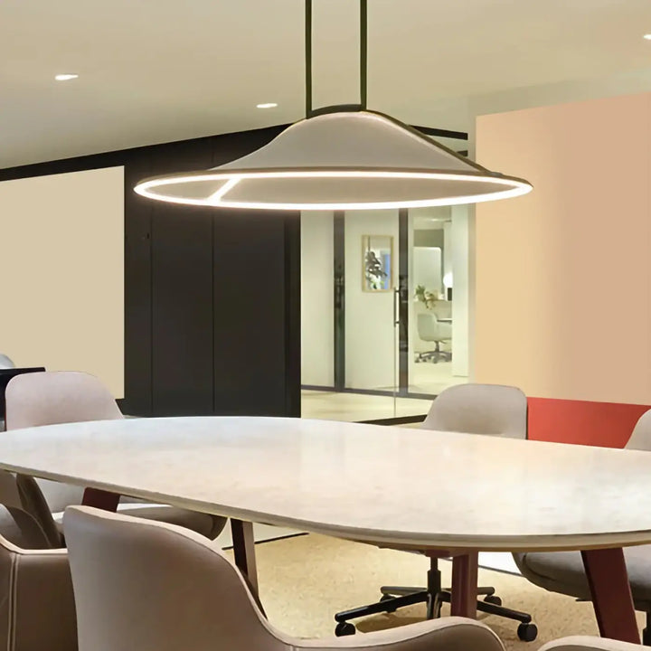 Suspension luminaire pantaya blanc moderne avec led intégrée et lumière douce inspirée de patricia urquiola