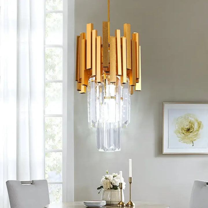 Suspension Plafonnier Moderne Doré Style Art Déco