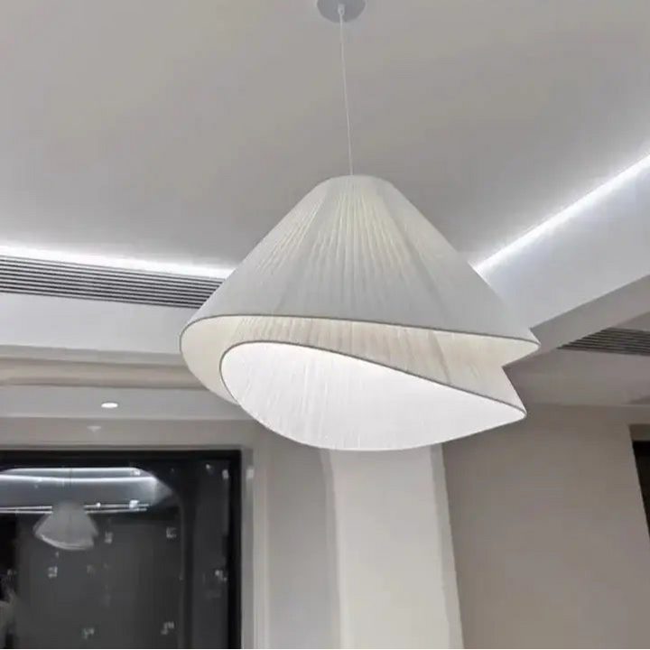 Nordic Cream Style Fabric Dining Table Pendant Lamp Living Room Kitchen E27 Chandeliers Lighting Bedroom Hanging Light