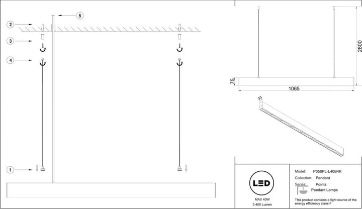 Suspension luminaire points barre linéaire led noir au-dessus d’un îlot pour un éclairage points lumineux moderne