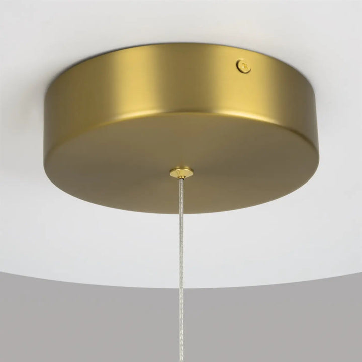 Suspension radiance ramification dorée en métal or mat avec câble transparent disponible en trois longueurs