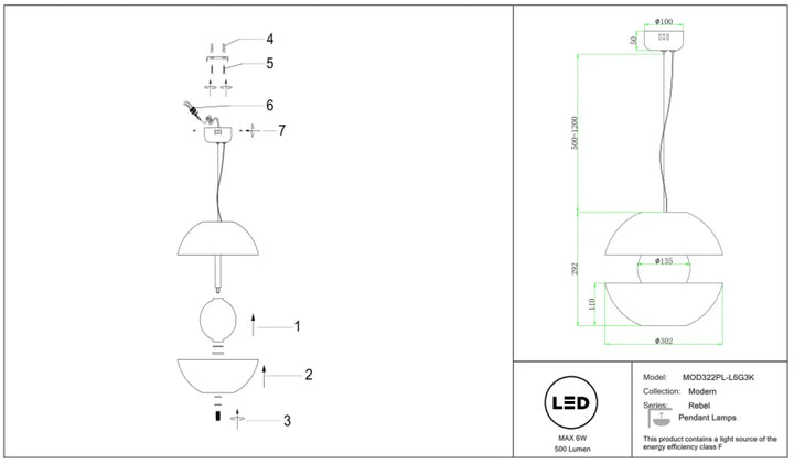 Suspension rebel moderne en verre ambré avec abat-jour semi-sphériques superposés au-dessus d’une table